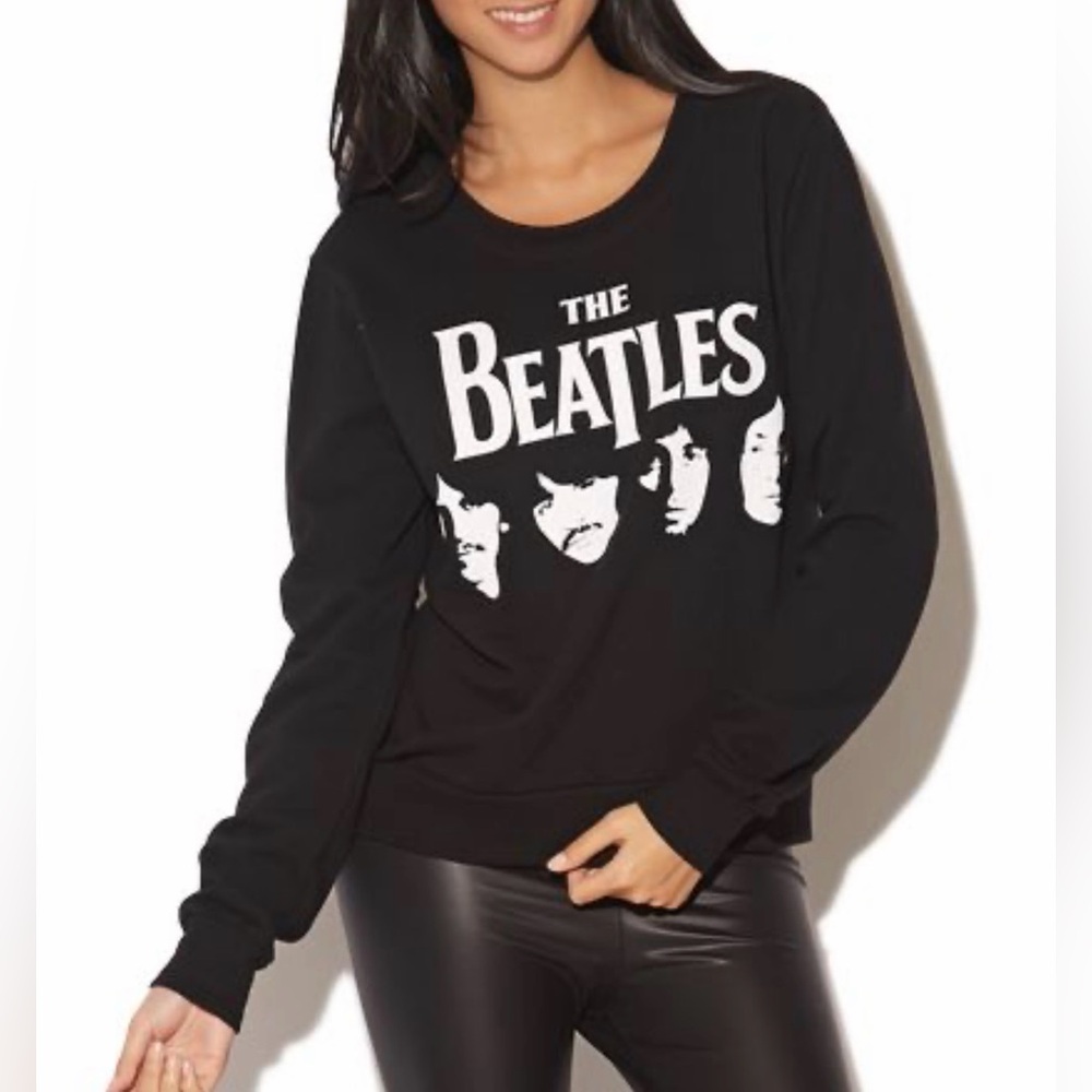 The Beatles Black Long-Sleeve Crew-neck Sweatshirt Sz S
